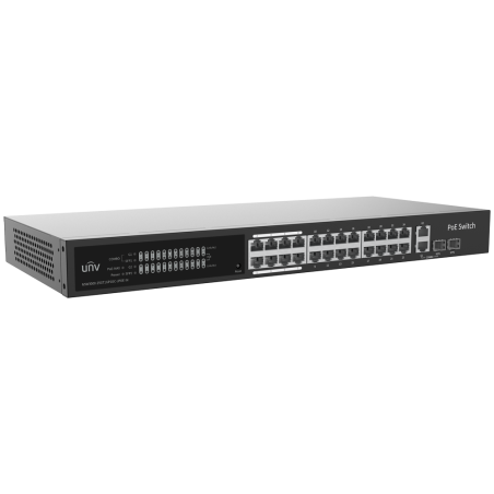 UV-NSW3000-25GT1GP1GC-LPOE-IN - Uniview Switch PoE Cloud Managed Layer 2 - 24 PoE802.3af/at + 2 uplink RJ45 + 2 SFP - 24 RJ45 GE