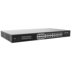 UV-NSW3000-25GT1GP1GC-POE-IN - Uniview Switch PoE Cloud Managed Layer 2 - 24 PoE802.3af/at + 2 uplink RJ45 + 2 SFP - 24 RJ45 GE