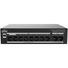 UV-NSW3000-8T2GT-POE-IN - Uniview Switch PoE Cloud Managed Layer 2 - 8 PoE802.3af/at + 2 uplink RJ45 - 8 RJ45 10/100 Mbps + 2 RJ