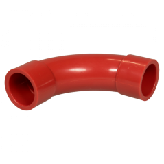 10XBE25-ABSRED - Curva a 90º per tubo di aspirazione - Per tubo di aspirazione da 25Ø - Pack da 10 pz