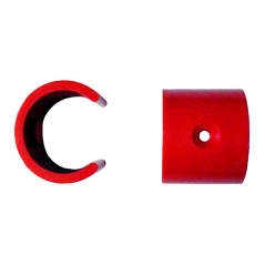 10XCLIP7.0-PA - Clip da 7 mm per foro in ASD - Tubo in PVC e ABS con diametro di 25 mm - Colore rosso - 10 unità