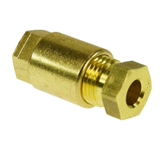 10XSJ5/4-CUZN - SECURITON_x000D_ - Raccordo filettato dritto per TU 5/4 Cu_x000D_ - 10 unità - Realizzato in ottone