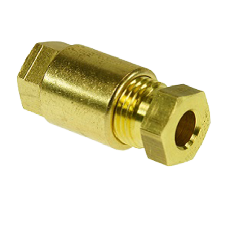 10XSJ5/4-CUZN - SECURITON_x000D_ - Raccordo filettato dritto per TU 5/4 Cu_x000D_ - 10 unità - Realizzato in ottone