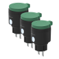 3XNVS-GARDENSOCKETF-W - Presa intelligente da esterno Pack 3uds - WiFi 2.4 GHz - Statistiche di consumo - Timer e calendario - P