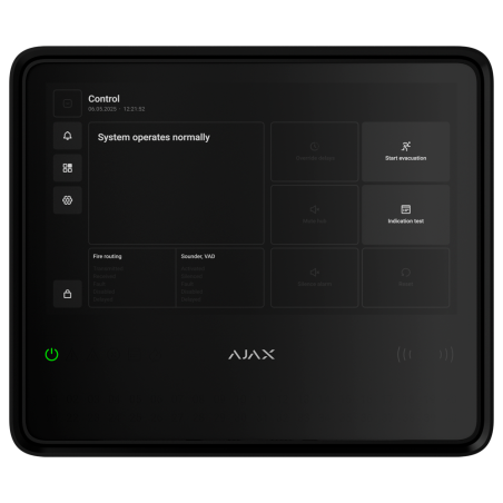 AJ-EN54-FIREHUB-B - Centrale antincendio wireless - Schermo touch 10.1″ - Regolamento europeo sui Sistemi Antincendio - Batteria