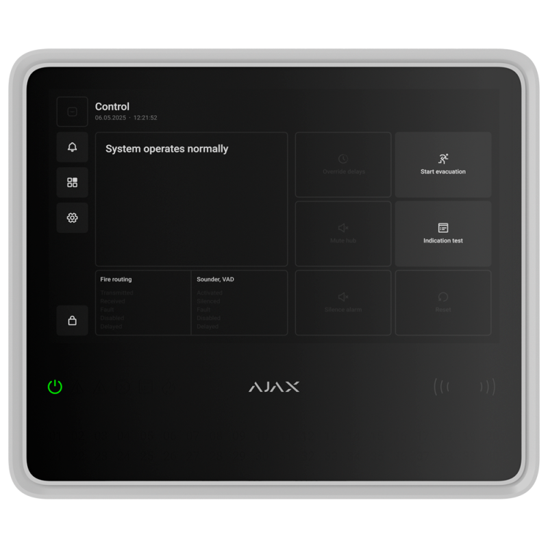 AJ-EN54-FIREHUB-W - Centrale antincendio wireless - Schermo touch 10.1″ - Regolamento europeo sui Sistemi Antincendio - Batteria