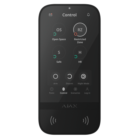 AJ-KEYPADTOUCHSCREEN-G3-B - Tastiera touch screen e RFID - Grado 3 - Wireless 868 MHz Superior Jeweller - Attivazione/disattivaz