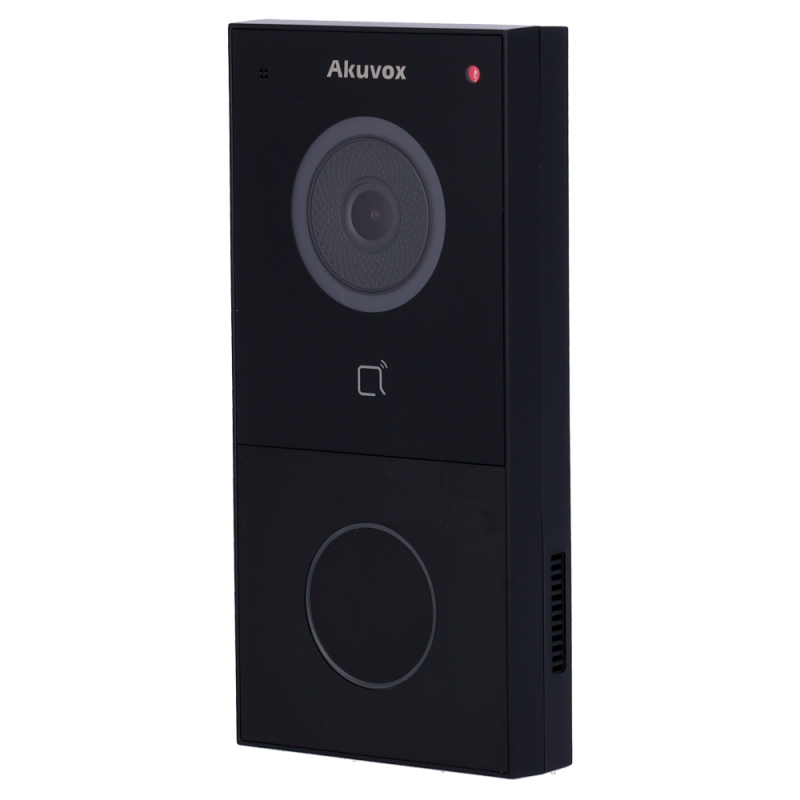 AK-E12S-BLACK - Videocitofono IP da parete - Telecamera 2 Mp | Audio bidirezionale - Apertura con scheda MF, NFC e BLE | 1 relè 