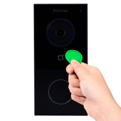 AK-E12S-BLACK - Videocitofono IP da parete - Telecamera 2 Mp | Audio bidirezionale - Apertura con scheda MF, NFC e BLE | 1 relè