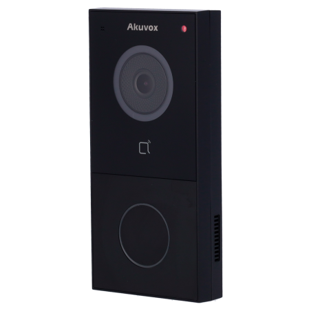 AK-E12W-BLACK - Videocitofono IP da parete - Telecamera 2 Mp | Audio bidirezionale - Apertura con scheda MF, NFC e BLE | 1 relè