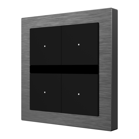 AK-K32-B4-EU - Interruttore intelligente - KNX - 4 pulsanti fisici con LED - Display OLED per etichette - Alimentazione 21-30 DC