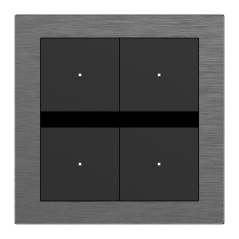 AK-K32-B4-EU - Interruttore intelligente - KNX - 4 pulsanti fisici con LED - Display OLED per etichette - Alimentazione 21-30 DC