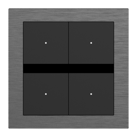 AK-K32-B4-EU - Interruttore intelligente - KNX - 4 pulsanti fisici con LED - Display OLED per etichette - Alimentazione 21-30 DC