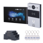 AK-KIT203 - Kit videocitofonico Linux - 2 fili &amp WiFi | Postazione esterna e monitor IPS - Audio bidirezionale Crystal Clear 