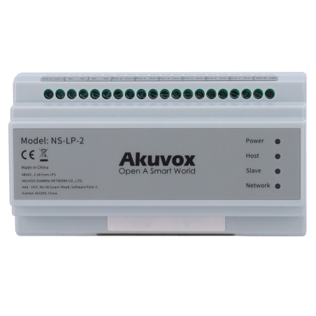AK-NS-LP-2 - Distributore per condomini a 2 fili LP - Alimenta fino a 26 monitor con WiFi - Connessione di distributori a cascat