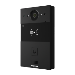 AK-R20A-BLACK - Videocitofono IP da parete - Telecamera 2 Mp | Audio bidirezionale - Apertura tramite scheda EM/MF e NFC | 2 rel