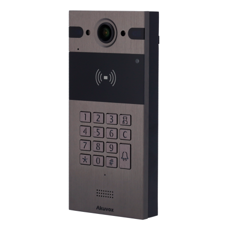 AK-R25K - Videocitofono IP da parete - Telecamera 4 Mpx Grandangolo | Audio bidirezionale - Apertura con scheda EM/MF, NFC e PIN