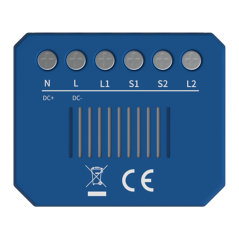 AK-ZBMD-C1-R2 - Relè intelligente da 2 linee - ZigBee 3.0 - Carico massimo 10 per linea - Alimentazione 100-250 AC / 24-30 DC - 