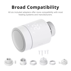 AQ-WT-A03D - Aqara Radiator Thermostat W600 - Schermo LED integrato / comando fisico di rotazione - Valvola termostatica smart -