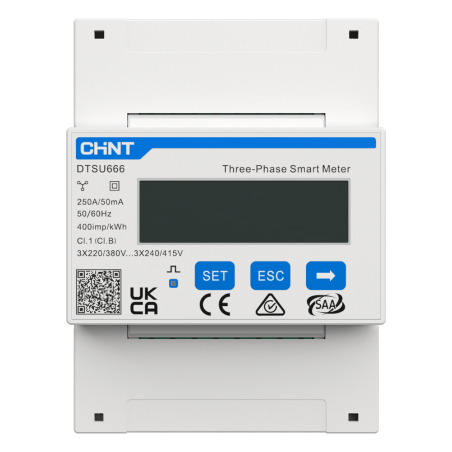 ASOX-3P-250A-CT - Smart Meter Anker Solix - Trifase | Bidirezionale - Compatibile con inverter ASOX-H8K - Montaggio su guida DIN