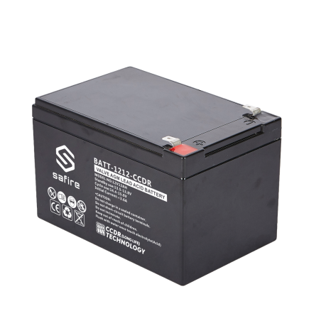 BATT-1212-CCDR - Batteria ricaricabile - Tecnologia piombo-acido AGM - CCDR - Tensione 12V - Capacità 12Ah - 100 x 99 x 152 mm /