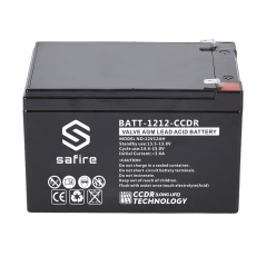 BATT-1212-CCDR - Batteria ricaricabile - Tecnologia piombo-acido AGM - CCDR - Tensione 12V - Capacità 12Ah - 100 x 99 x 152 mm /
