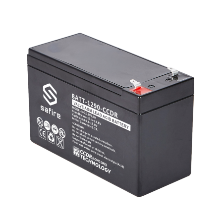 BATT-1290-CCDR - Batteria ricaricabile - Tecnologia piombo-acido AGM - CCDR - Tensione 12V - Capacità 9Ah - 100 x 65 x 151 mm / 