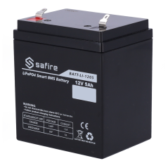BATT-LI-1205 - Batteria ricaricabile - Litio LiFePO4 - Tensione 12V - Capacità 5Ah - 3000 cicli - 90 (H) x 101 (I) x 70 (P) mm /