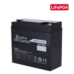 BATT-LI-1218 - Batteria ricaricabile - Litio LiFePO4 - Tensione 12V - Capacità 18Ah - 3000 cicli - 151 (H) x 99 (I) x 99 (P) mm 