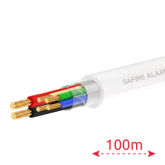 CA4P2-100-H-Cca-WHITE - 4 conduttori di segnale + 2 di alimentazione - Conduttore in alluminio rivestito in rame - Schermatura i