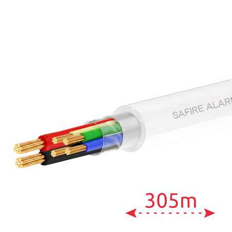 CA4P2-305-H-Cca-WHITE - 4 conduttori di segnale + 2 di alimentazione - Conduttore in alluminio rivestito in rame - Schermatura i