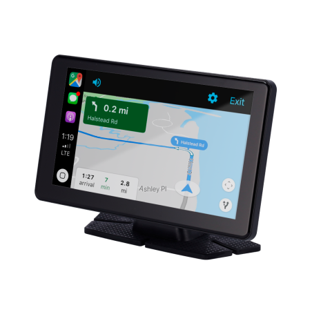 CAR-MONITOR-7 - CarPlay 7" touchscreen - Telecamera 4K e telecamera aggiuntiva 1080P - Compatibile con Android e iOS - Registraz