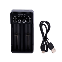 CHARGER-U2 - Caricabatterie universale - Batteria Li-Ion, Ni-Mh, Ni-Cd - Rilevamento automatico della ricarica - Protezione da s