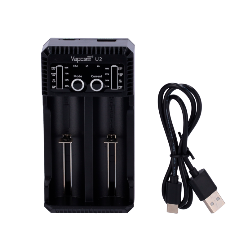 CHARGER-U2 - Caricabatterie universale - Batteria Li-Ion, Ni-Mh, Ni-Cd - Rilevamento automatico della ricarica - Protezione da s
