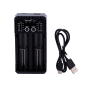 CHARGER-U2 - Caricabatterie universale - Batteria Li-Ion, Ni-Mh, Ni-Cd - Rilevamento automatico della ricarica - Protezione da s