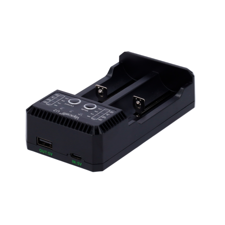 CHARGER-U2 - Caricabatterie universale - Batteria Li-Ion, Ni-Mh, Ni-Cd - Rilevamento automatico della ricarica - Protezione da s