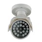 CS023 - Telecamera simulata non operativa NIVIAN - Tipo Bullet IR - Custodia con staffa e visiera - 23 LED rossi funzionanti - D