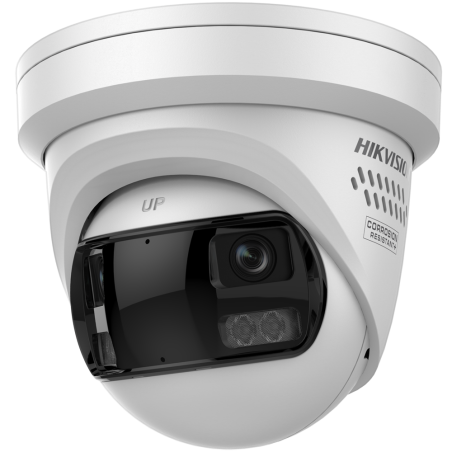 DS-2CD2387G3P-LIS2UY/SRB(180°) - Hikvision cámara IP Turret Panorámica 180º - Gama Pro | Resolución 8 MPx | PoE IEEE802.3at - Co