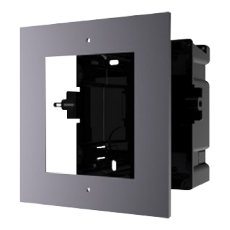 DS-KD-ACF1/Plastic - Pannello frontale e scatola di giunzione da incasso - Per 1 modulo - Specifico per i videocitofoni Hikvisio