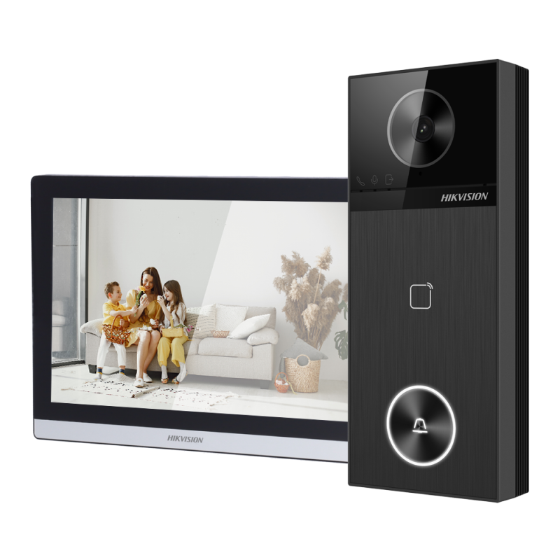 DS-KIS610-P - Kit videocitofonico 4 Mpx - Tecnologia IP e WiFi - Postazione esterna e monitor | Consente di aggiungere 16 monito