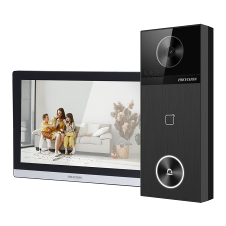 DS-KIS610-P - Kit videocitofonico 4 Mpx - Tecnologia IP e WiFi - Postazione esterna e monitor | Consente di aggiungere 16 monito