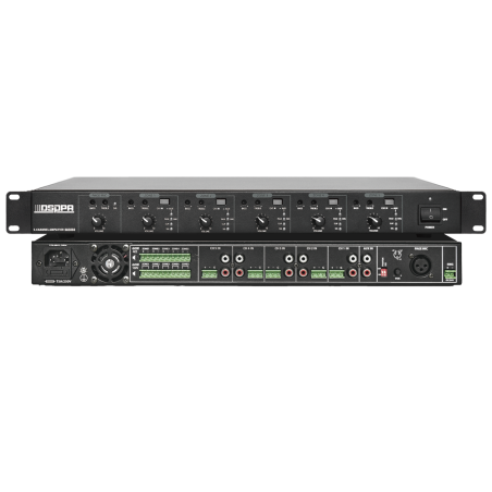 DSPPA-DA5060 - Amplificatore mixer - 5 canali - Potenza di 5x60W - Amplificazione 100V - Bassa impedenza 4-16Ω