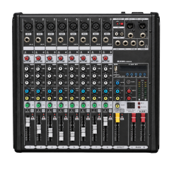 DSPPA-DMX08 - Mixer analogico professionale DSPPA - 8 ingressi Microfono XLR bilanciati - Bus stereo | 2 AUX | DSP integrato - E