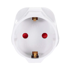 EU-UK-ADAPTER - Adattatore - Da Spina Tipo F (UE) a Spina Tipo G (UK) - Tensione 250V AC - Potenza Massima 3250 W - Corrente mas