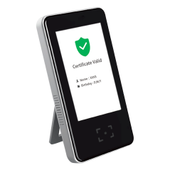 GREENPASS-QR - Lettore Green Pass QR | Certificato COVID EU - Connessione Ethernet e WiFi | Multilingue - Verifica tutti i tipi 