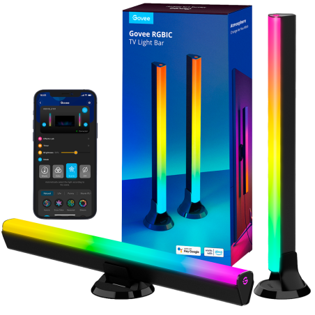 GV-BARS-H6046-TV-45 - Accessori TV - Barre luminose a LED - Wi-Fi 2.4 GHz + Bluetooth - Colore segmentato RGBIC - 170 lumen / 30