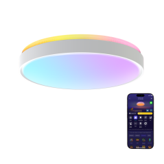 GV-CEILING-H60A6-15IN-ROUND - Plafoniera rotonda Govee da 38cm a doppio LED - Wi-Fi 2.4 GHz + Bluetooth - Colore segmentato + Bi