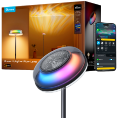 GV-FLOOR-H60B0-170CM-TRIPLE - Lampada da terra Govee a tre zone - Wi-Fi 2.4 GHz + Bluetooth - Colore segmentato + Bianco caldo/f