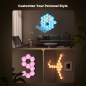 GV-HEXA-H606A-ULTRA-7P - Pannelli luminosi esagonali Ultra - Wi-Fi 2.4 GHz + Bluetooth - Colore segmentato RGBIC - 129 LED beads