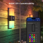 GV-OUT-H7078-WALL-IP65 - Lampada da parete per esterni - Wi-Fi 2.4 GHz + Bluetooth - Colore segmentato + Bianco caldo/freddo - I GV-OUT-H7078-WALL-IP65 - Lampada da parete per esterni - Wi-Fi 2.4 GHz + Bluetooth - Colore segmentato + Bianco caldo/freddo - I